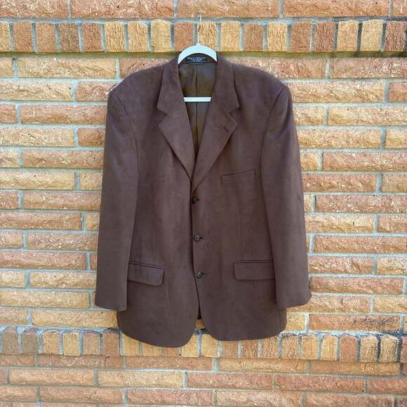 Barrington Other - Barrington Faux Suede Sport Coat Mens 40R Brown Blazer